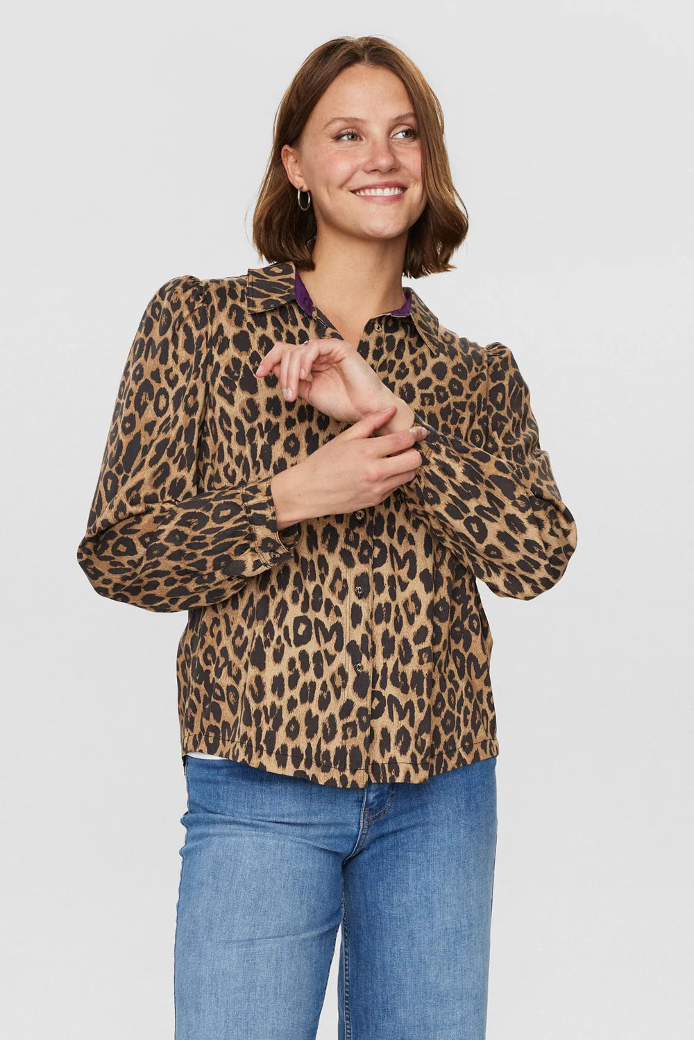 Numph Nuharlem Leopard Print Shirt