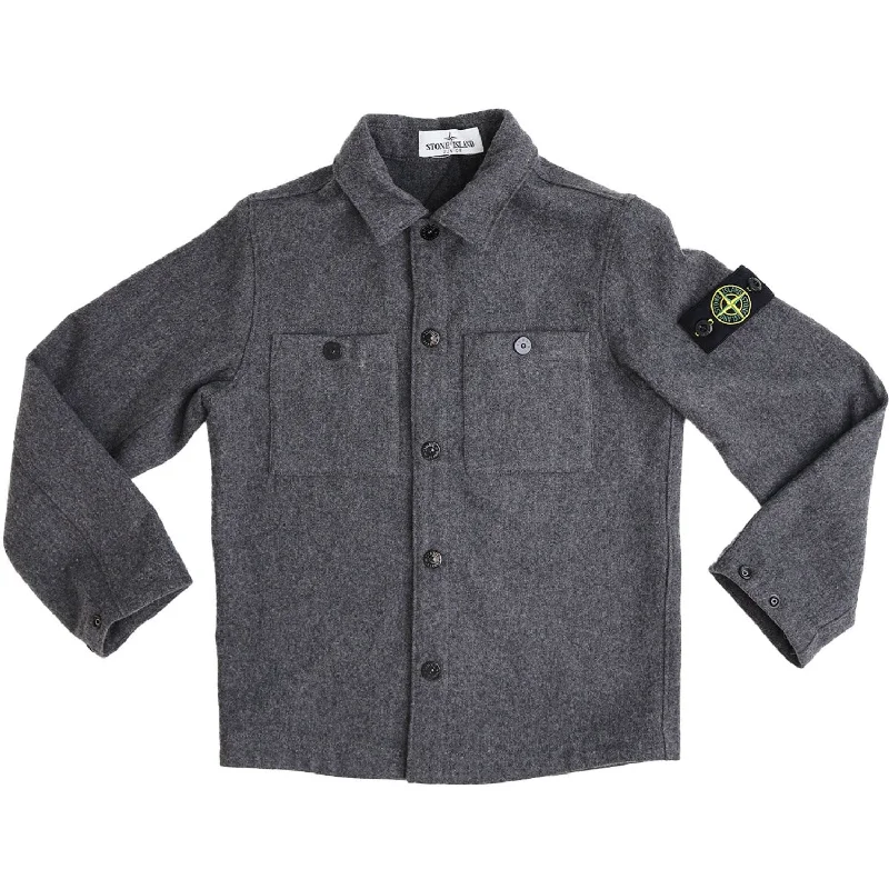 Stone Island Melange Dark Grey Overshirt