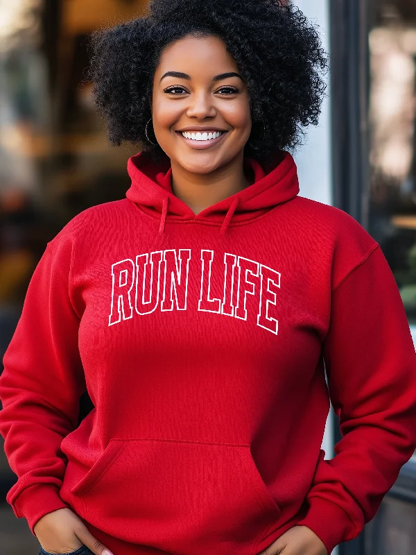 Run LIfe  Hoodie Bright Colors Hoodie