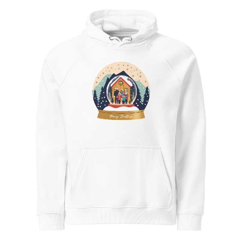 Christmas Snow Globe Nativity Scene Women Eco Raglan Hoodie