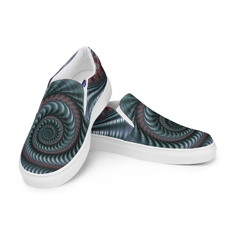 "Fractal Seashell" Collection - Women’s Slip-on Canvas Shoes