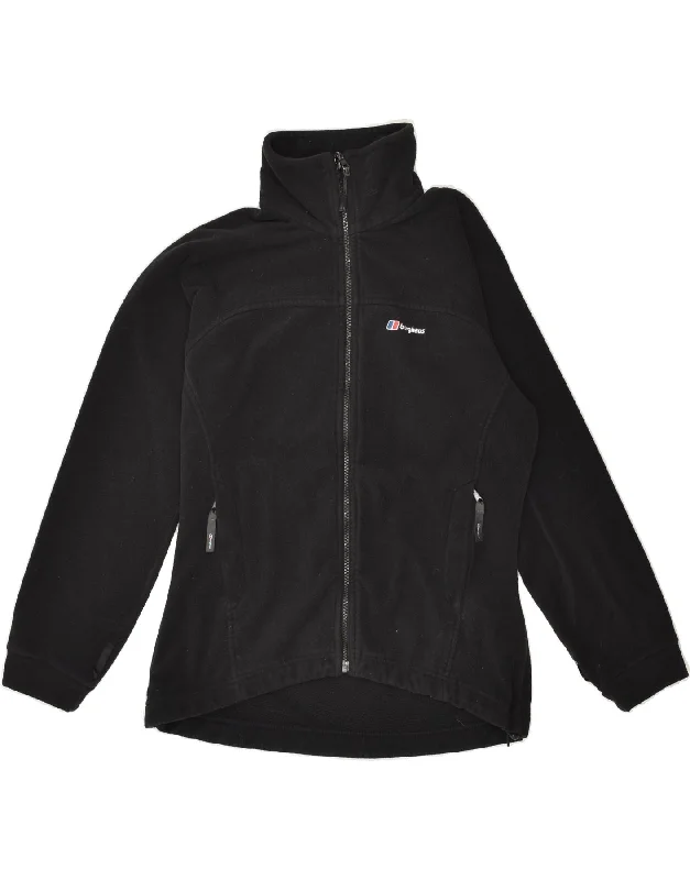 BERGHAUS Womens Fleece Jacket US 10 Large Black Polyester