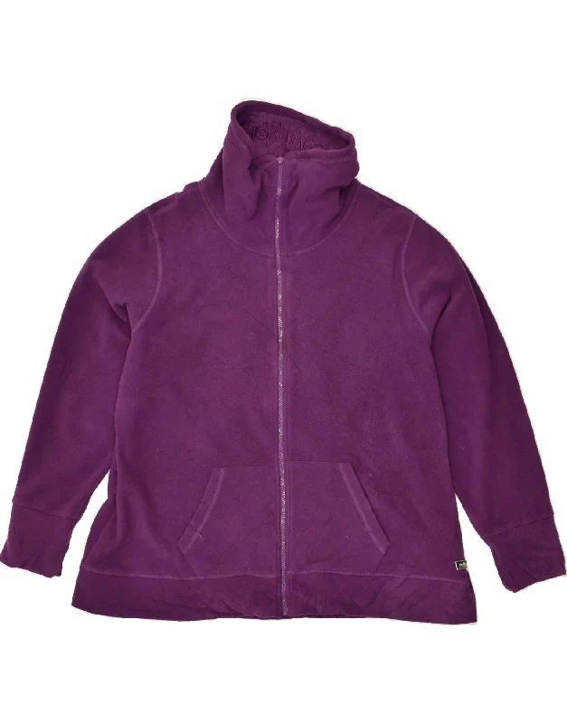 CALVIN KLEIN Womens Fleece Jacket UK 20 2XL Purple Polyester