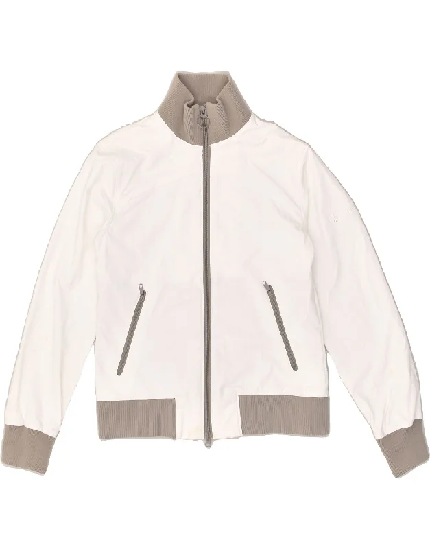 COLUMBIA Womens Bomber Jacket UK 10 Small White Polyester