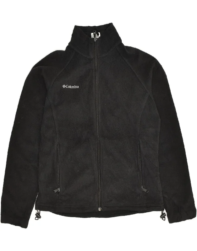 COLUMBIA Womens Fleece Jacket UK 12 Medium Black Polyester