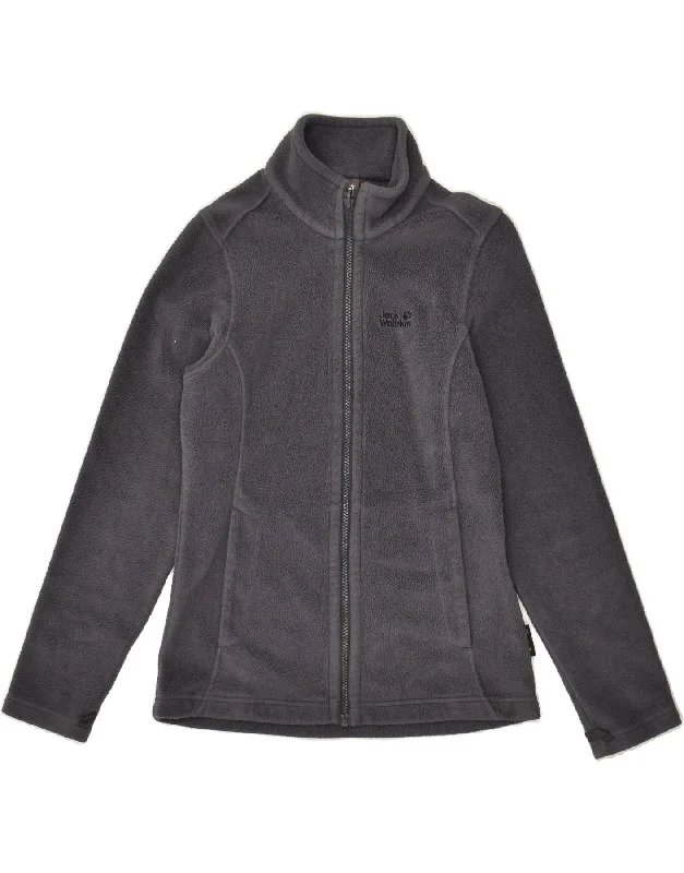 JACK WOLFSKIN Womens Fleece Jacket UK 6 XS  Grey Polyester