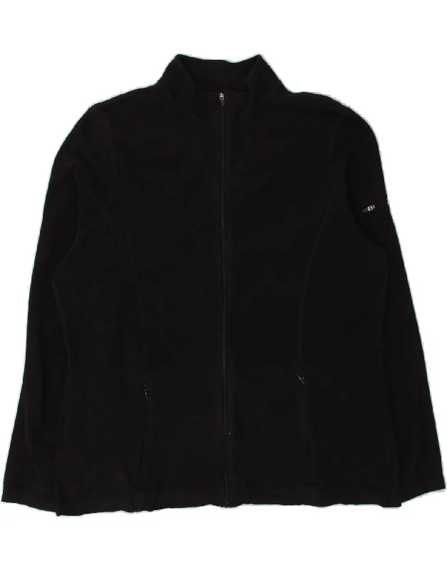 L.L.BEAN Womens Fleece Jacket UK 18 XL Black Polyester