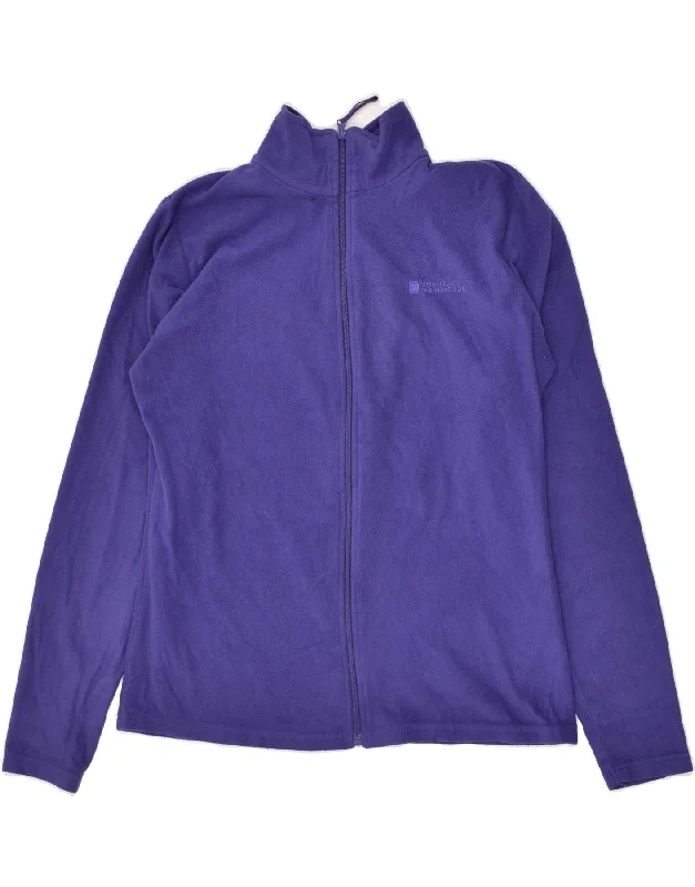 MOUNTAIN WAREHOUSE Womens Fleece Jacket UK 12 Medium Purple Polyester