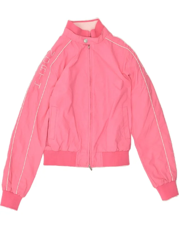 NORTH SAILS Womens Graphic Bomber Jacket UK 8 Small Pink Polyamide