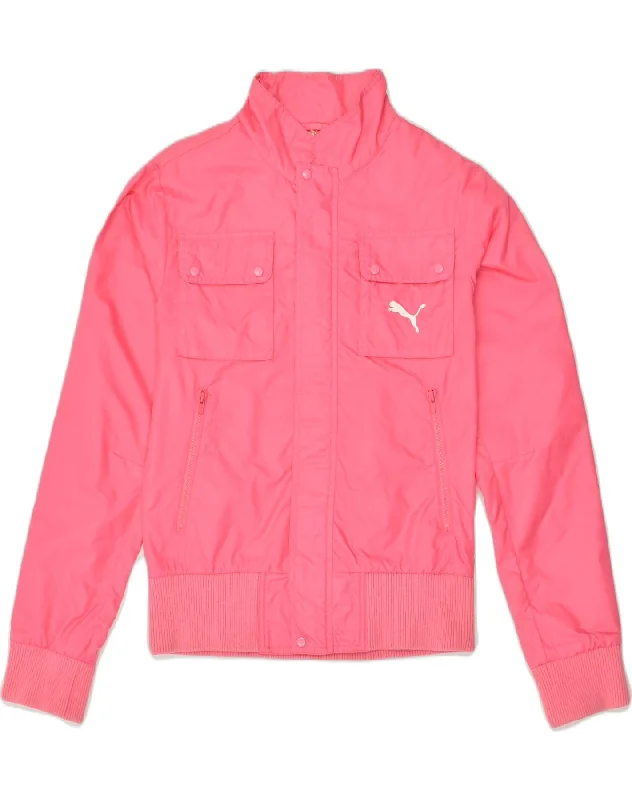 PUMA Womens Bomber Jacket UK 10 Small Pink