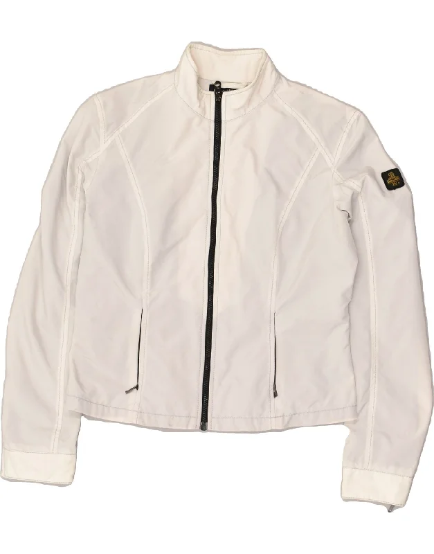 REFRIGIWEAR Womens Bomber Jacket IT 46 Large White Polyamide