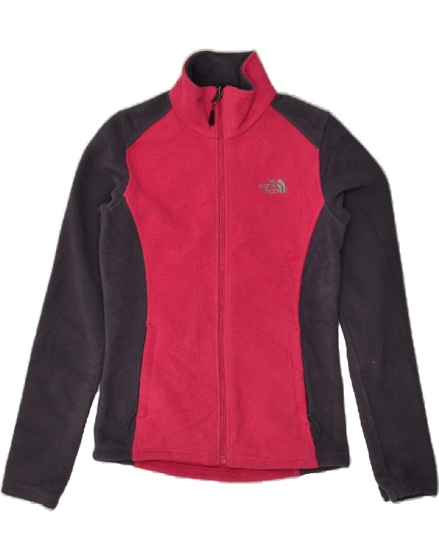 THE NORTH FACE Womens Fleece Jacket UK 6 XS Pink Colourblock Polyester