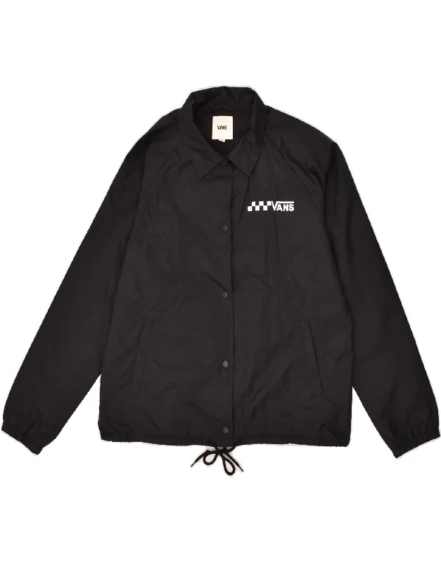 VANS Womens Bomber Jacket UK 14 Medium Black Nylon