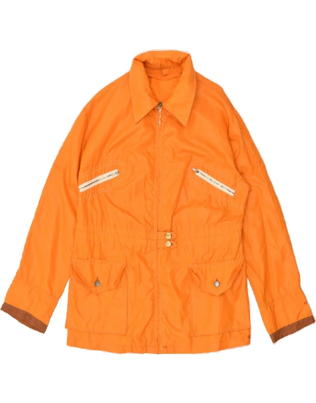 VINTAGE Womens Utility Jacket UK 18 XL Orange