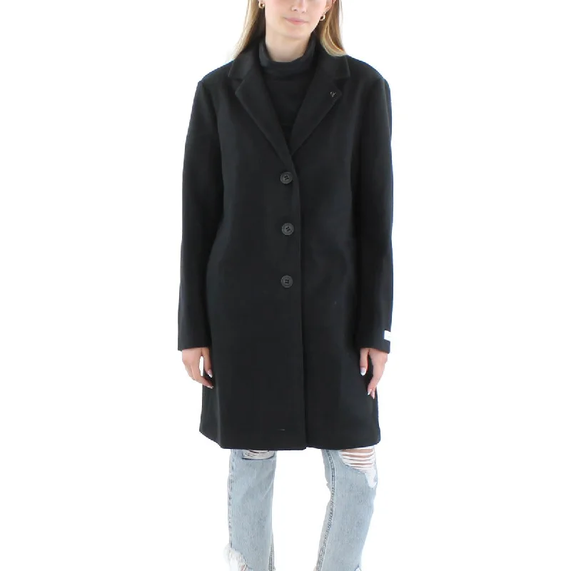 Womens Collar Polyester Pea Coat