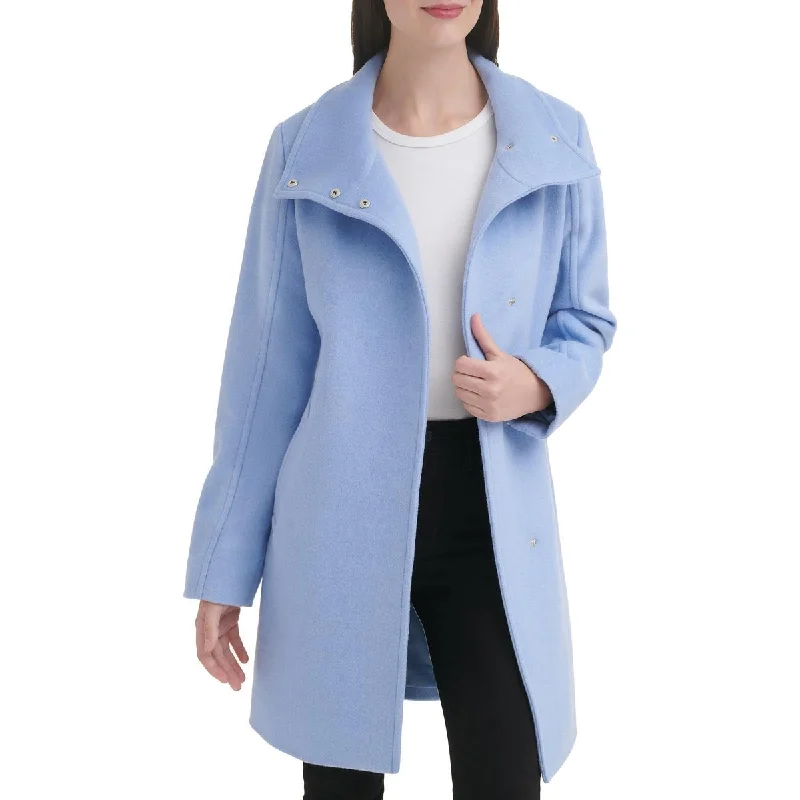 Womens Wool Blend Double Breasted Wool Coat