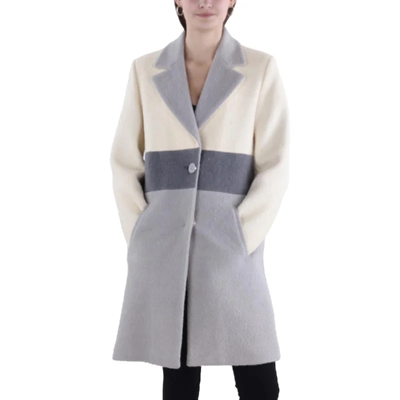 Laundry by Shelli Segal Womens Wool Blend Long Wool Coat