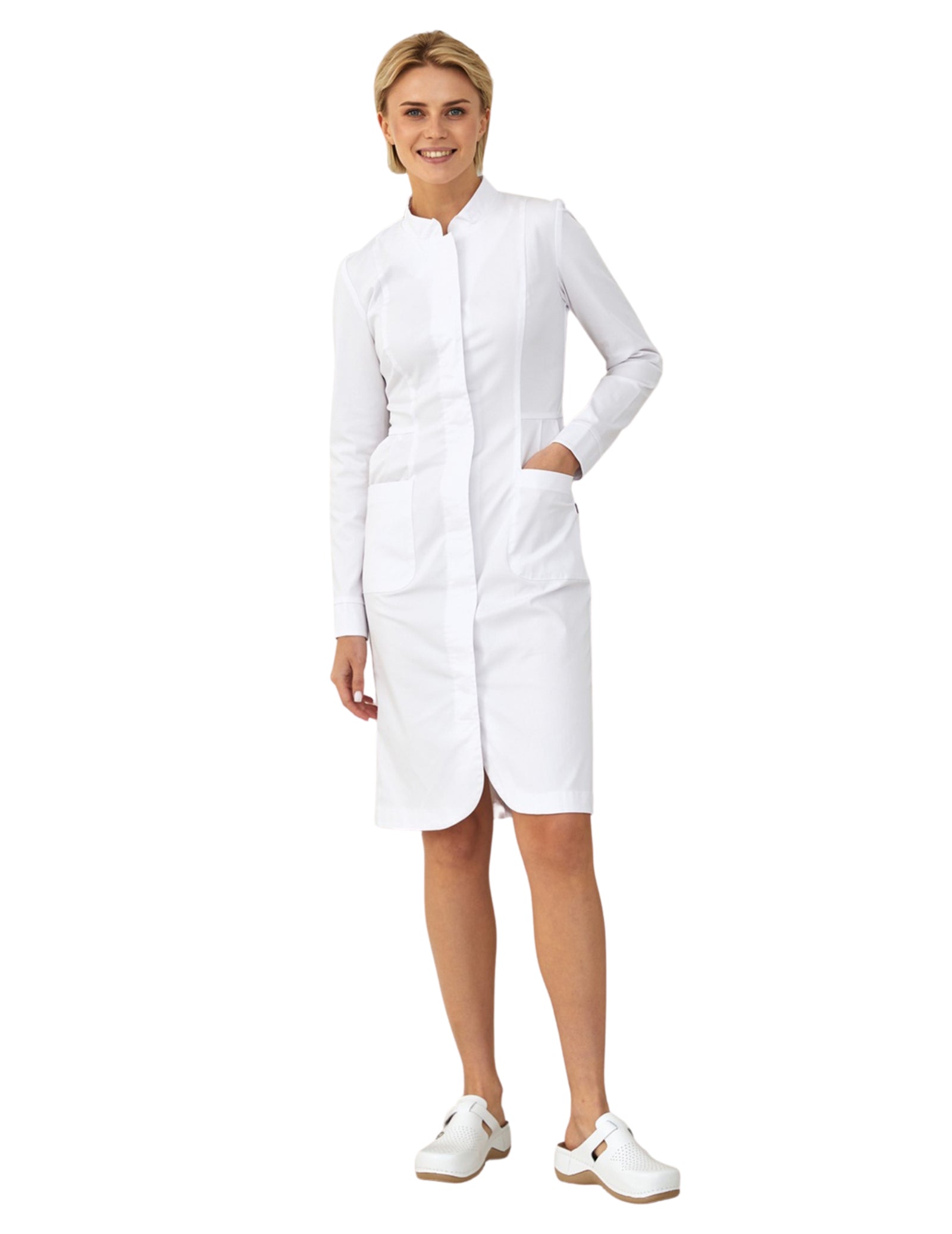 Treat in Style Women's Elegant Lab Coat - White