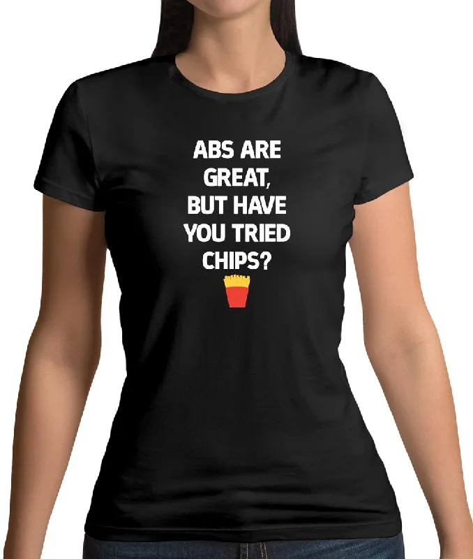 Abs Are Great, Chips Womens T-Shirt