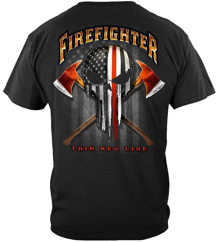 American Pride Firefighter TRL Skull of Freedom T-Shirt