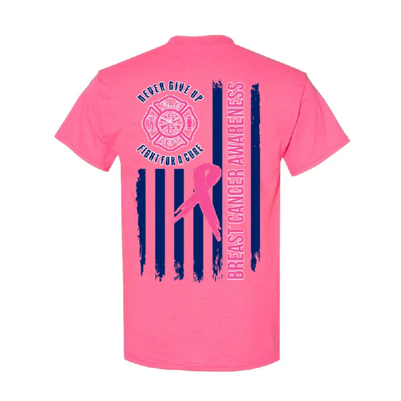 Breast Cancer Awareness Fire Dept Duty Shirt