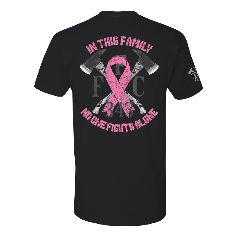 FFC 343 No One Fights Alone Breast Cancer Awareness Premium T-Shirt