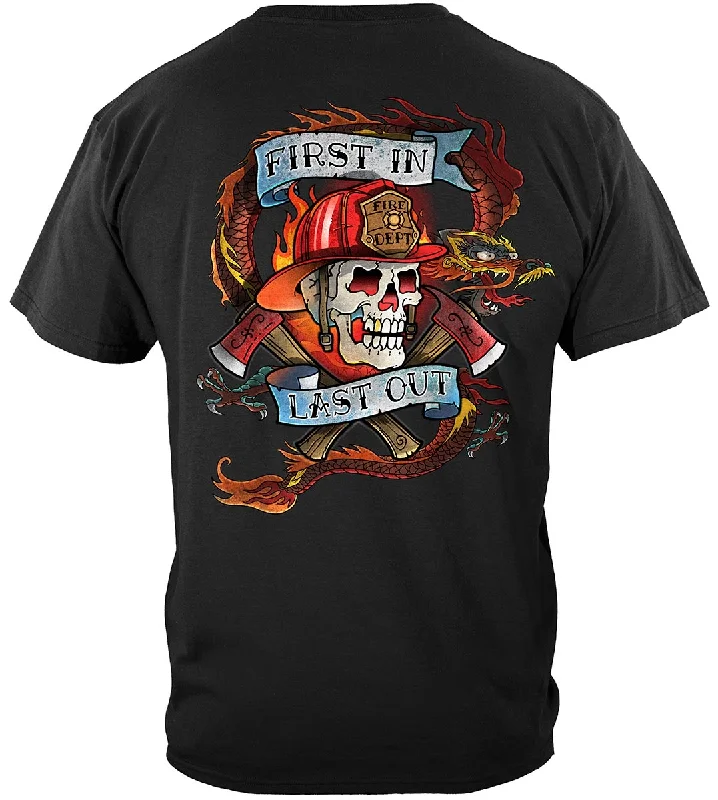 Firefighter Tattoo Fire Dept First In Last Out Classic T-Shirt