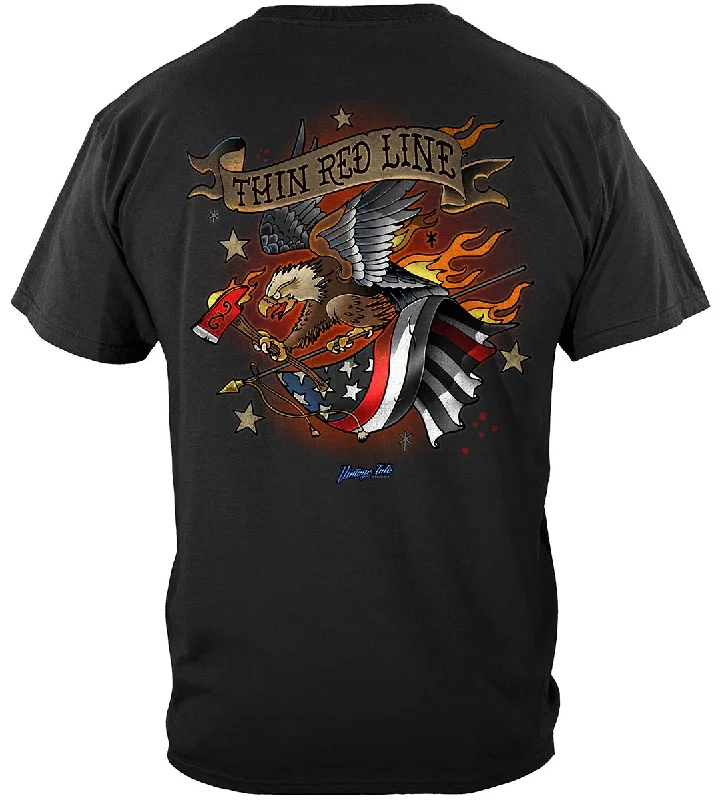 Firefighter Tattoo Fire Dept Thin Red Line Classic T-Shirt