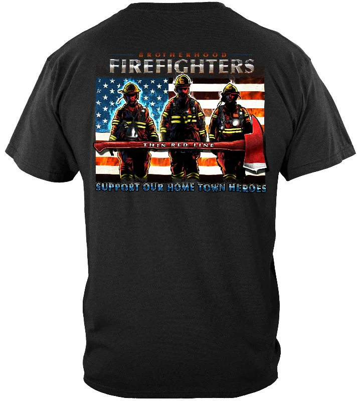 Firefighter Thin Red Line flag Patriotic T-Shirt