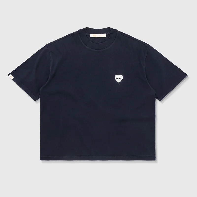 Heart Box-Fit Tee - Dark Blue