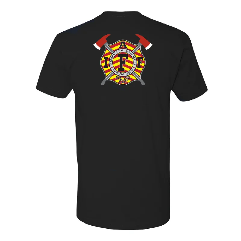 IAFF Yellow & Red Chevron Crossed Axes Premium T-Shirt