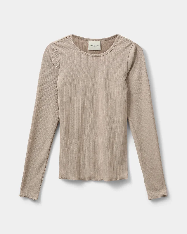 PATRICIASY T-SHIRT LONG SLEEVE - Beige