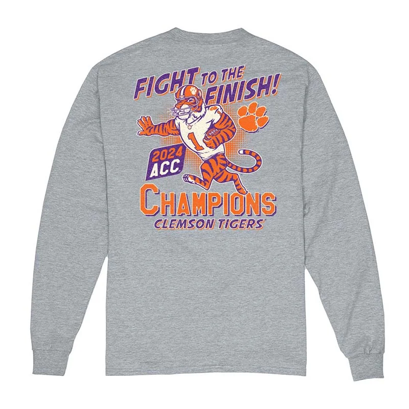 2024 Clemson ACC Champions Fight To Finish Long Sleeve T-Shirt